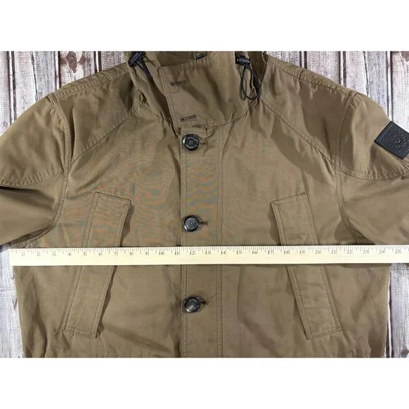 Belstaff England canvas oldham cover Parka coat size L color Beige - Picture 5 of 7